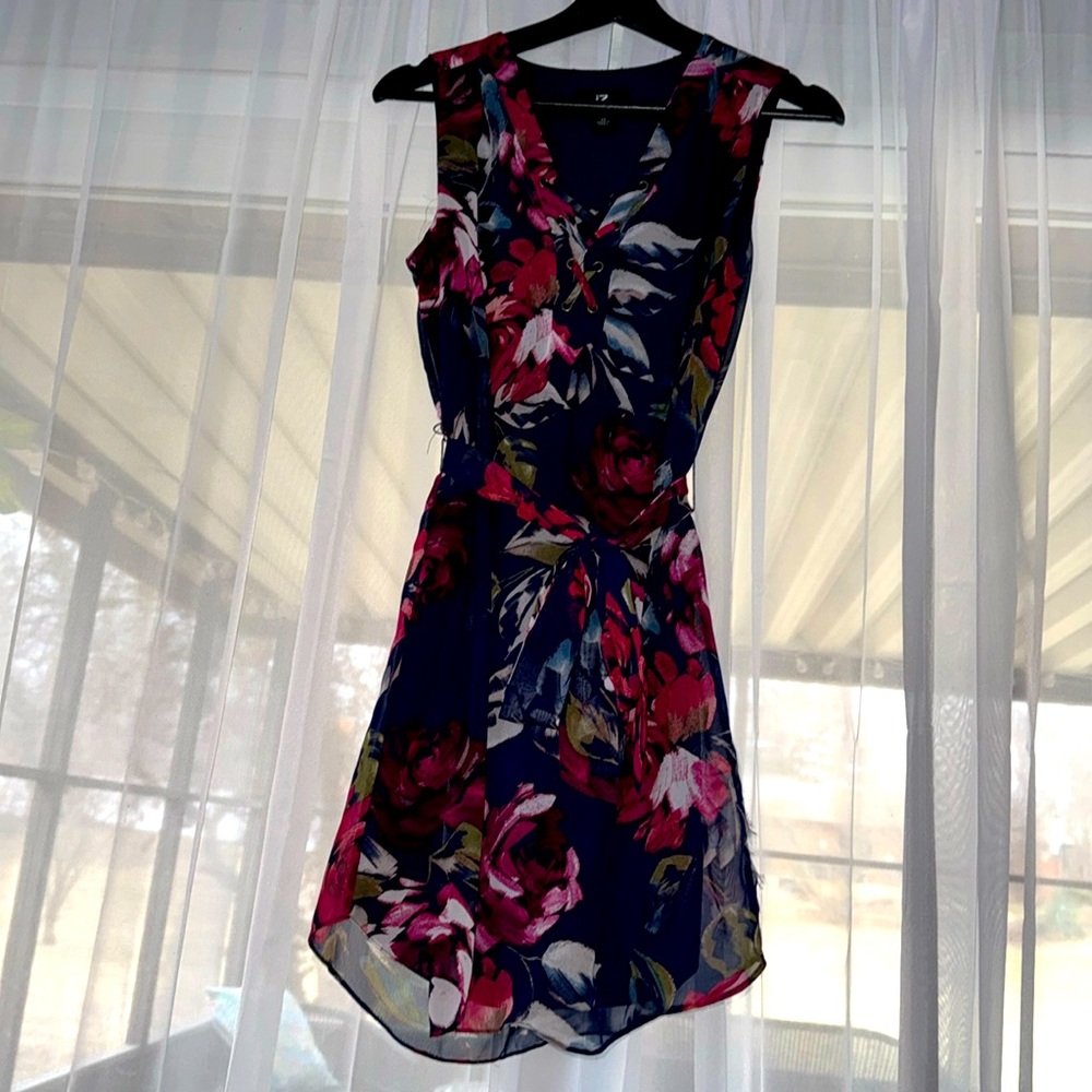 Navy floral dress